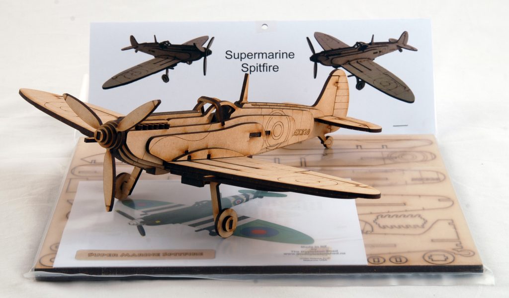 Wood Model Aircraft Kitset Supermarine Spitfire Air Force Museum of