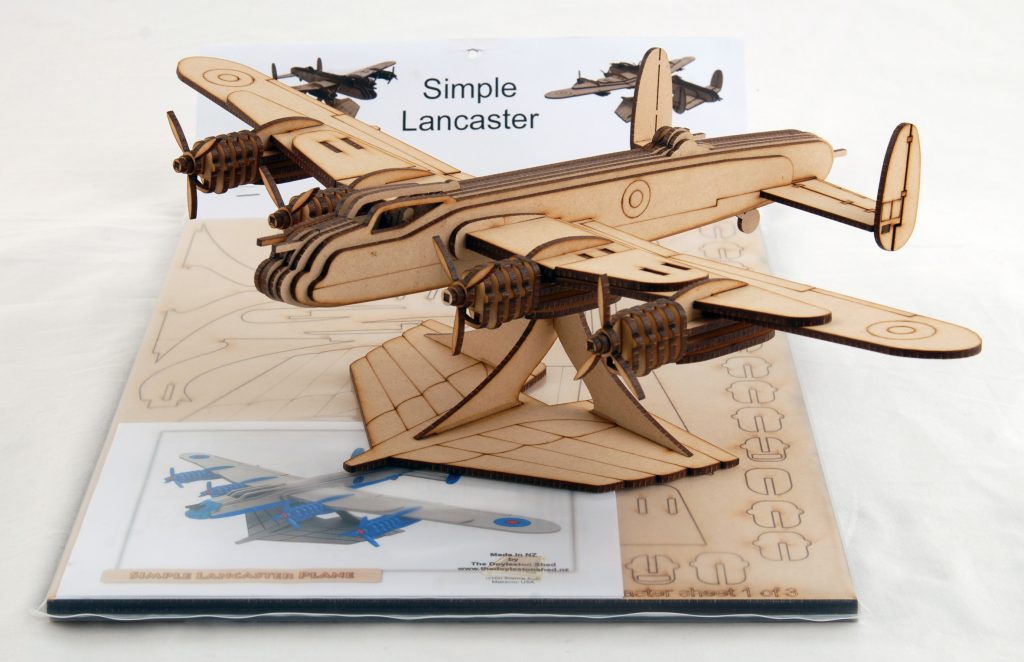 Wood Model Aircraft Kitset Simple Lancaster Air Force Museum of New