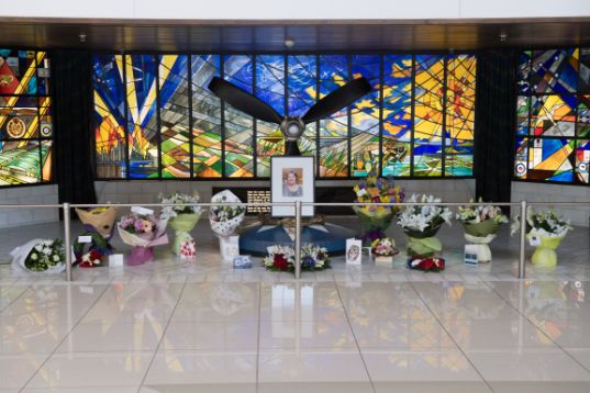 FSome of the many tributes in memory of Thérèse, placed in the memorial alcove at the Air Force Museum of New Zealand. Image: NZDF Official.