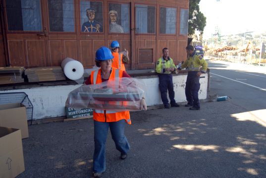 Helping out with the salvage of Lyttelton Museum's collection following the devastating 22 February earthquake. March 2011.