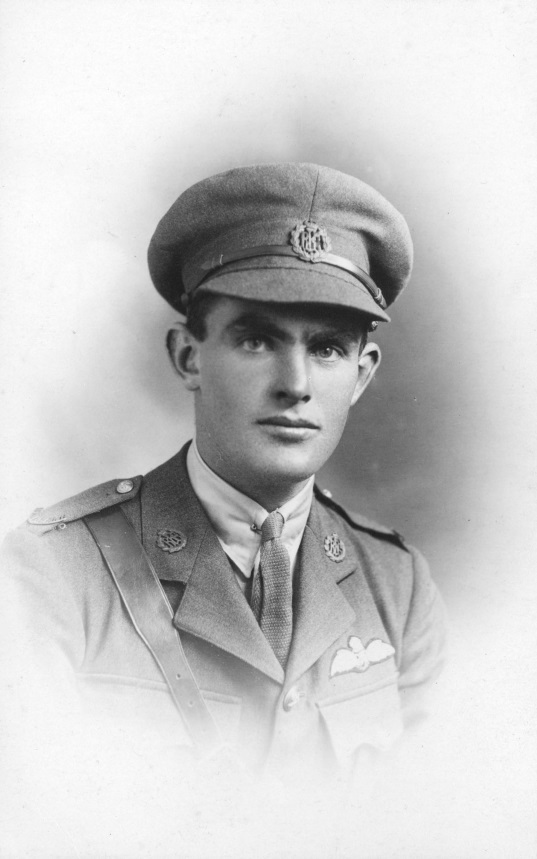 Edwin Wilding in Royal Air Force uniform, 1918. From the collection of the Air Force Museum of New Zealand. 
