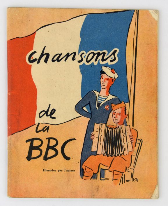 Songbook 'Chansons de la BBC' [front cover]. From the collection of the Air Force Museum of New Zealand.