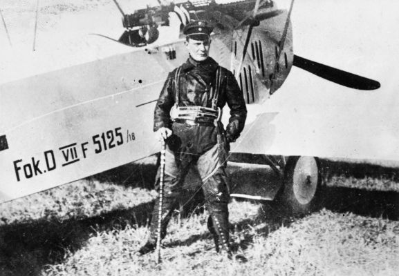 Oberleutnant Hermann Göring claimed 22 aircraft as a fighter pilot in World War One, but rose to infamy as a senior member of the Nazi Party and commander of the German Luftwaffe (Air Force) during World War Two. Image from the K. L. Caldwell personal album collection. 