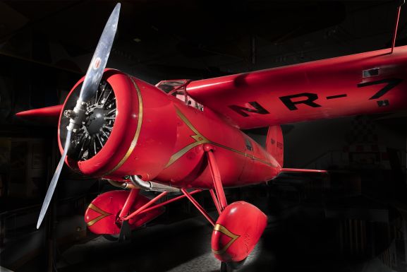 Amelia Earhart Lockheed Vega 5B (A19670093000) at the Smithsonian Institution National Air and Space Museum. Photo taken by Eric Long. Photo taken on December 28, 2016. (A19670093000.3T8A4249) (A19670093000-NASM2018-10363)