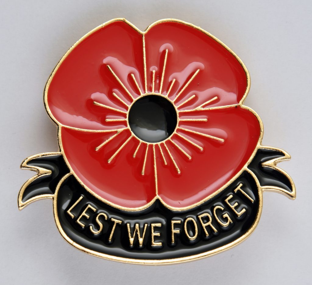 Lest We Forget Poppy Brooch - Air Force Museum Of New Zealand