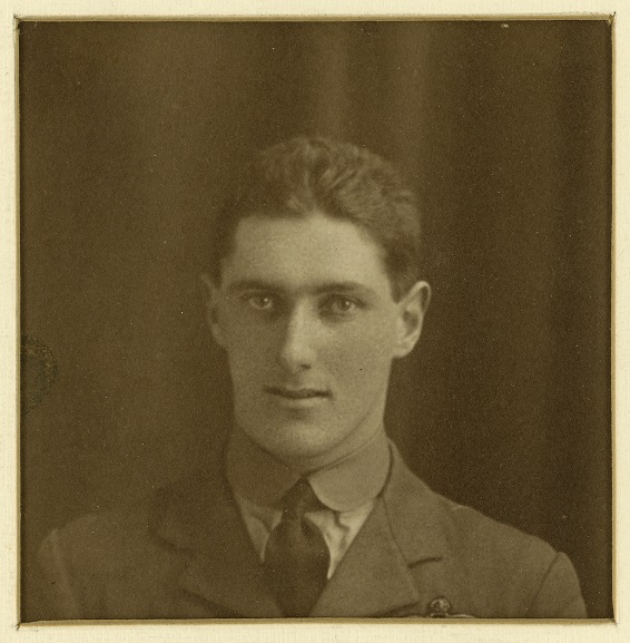 Portrait of Captain Richard Russell, DFC, Croix de Guerre of the New Zealand Flying School. From the collection of the Air Force Museum of New Zealand.