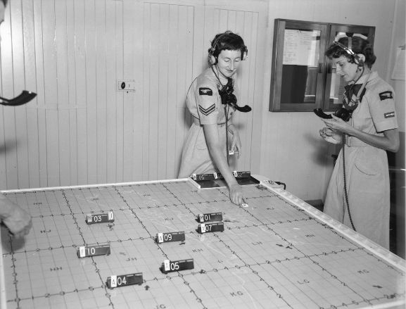 Women at plotting table