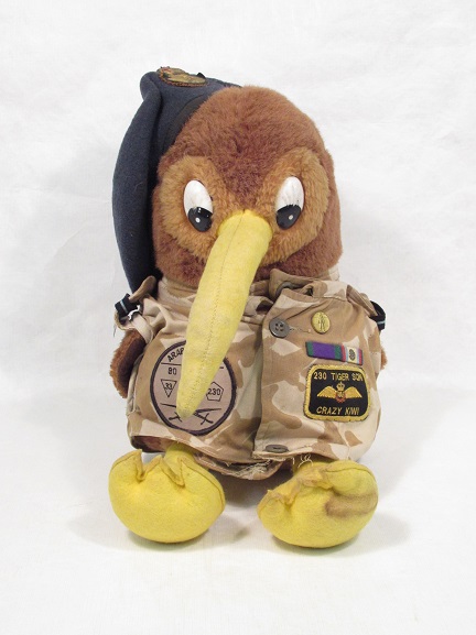 No. 3 Squadron RNZAF 'Helimeet 90' team mascot, 'Crazy Kiwi', now in the collection of the Air Force Museum of New Zealand.