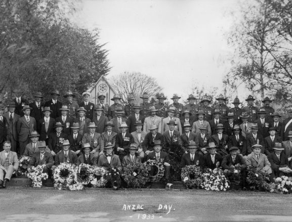 Group photo marked Anzac day