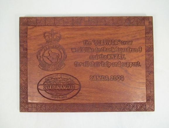 Rectangular wooden plaque