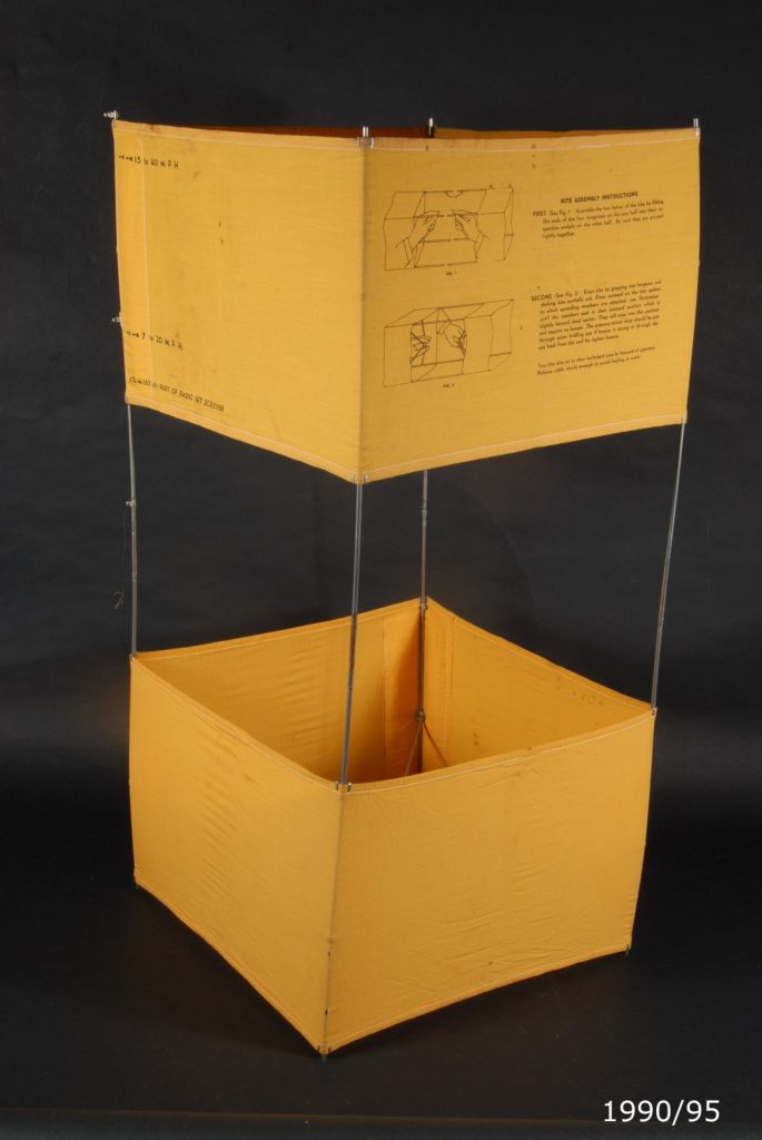 Assembled box kite yellow