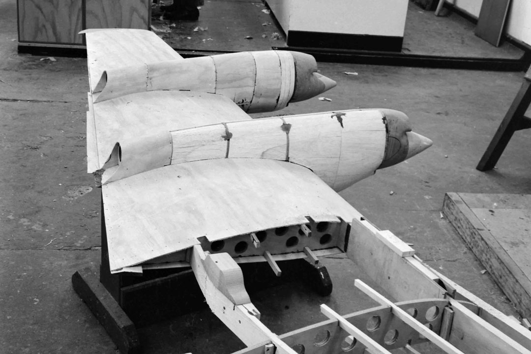 Orion model being built in the woodwork shop at Hobsonville, 26 September 1968.