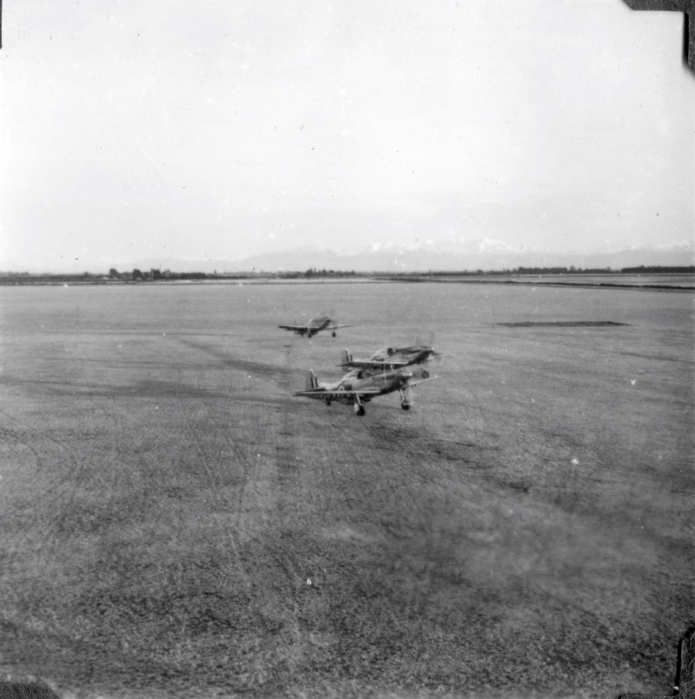 Taken from the Frances Cameron Eichbaum personal album collection from the No. 3 Squadron, Territorial Air Force camp at Ashburton Airfield in 1953.